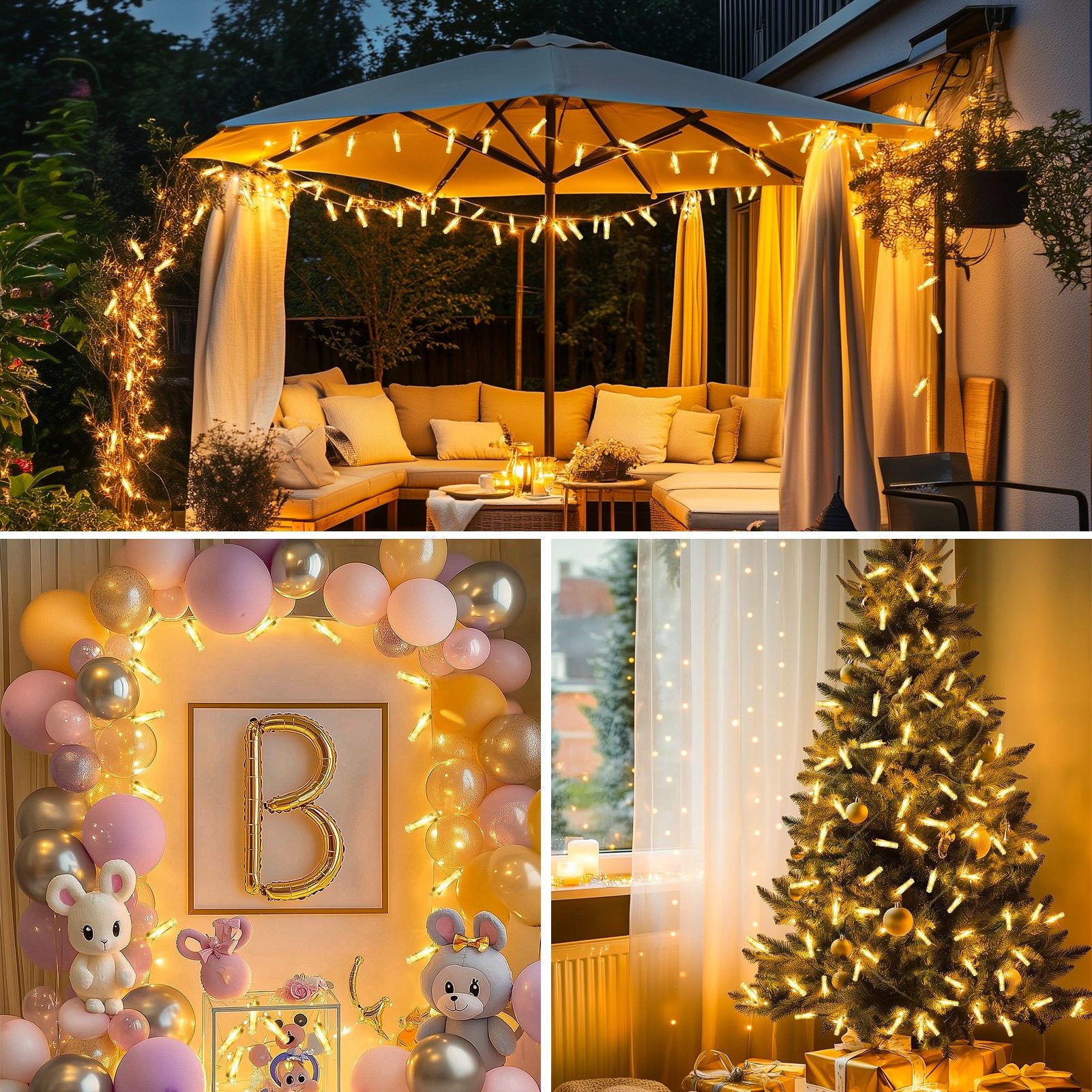 Tukrool LED-Lichterkette LED Fotoclips Lichterkette,40 Fotoclip-LEDs, günstig online kaufen