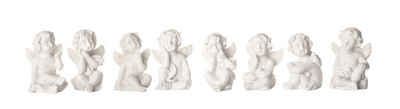BigDean Engelfigur Engelsfiguren klein 3x2 cm Tischdekoration 8 Posen Kleine Engel (8 St)