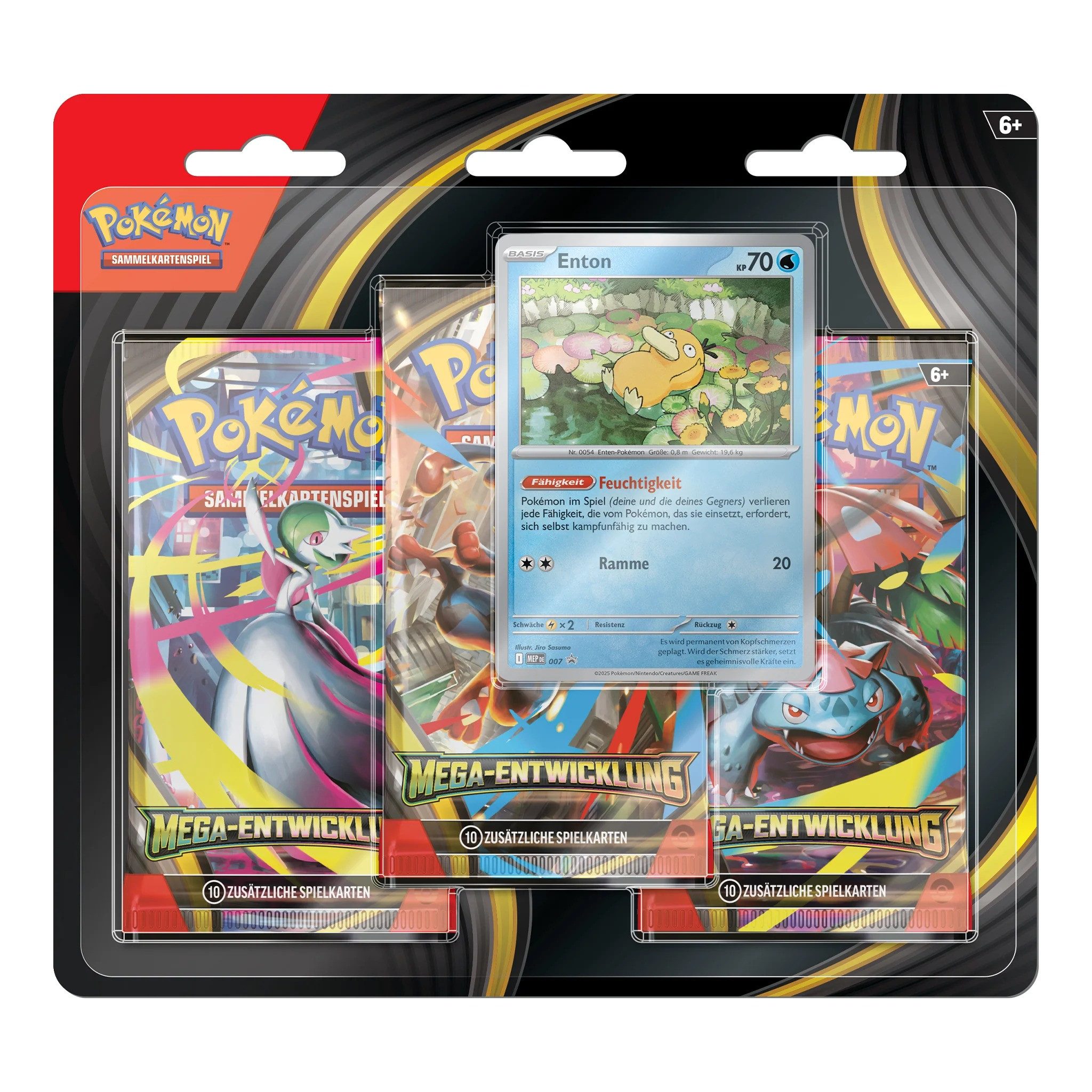 POKÉMON Sammelkarte Mega Entwicklung 3-Pack Blister Enton Entoron, deutsch