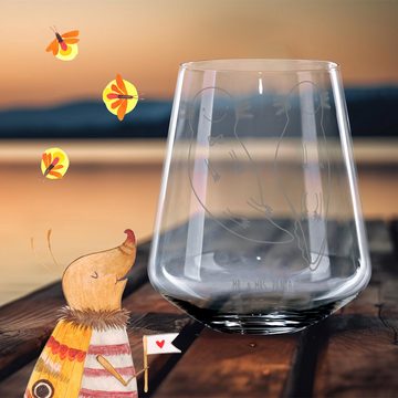 Mr. & Mrs. Panda Windlicht Axolotl Freundin, Teelichter, Kerzenglas mit Gravur, Windlicht Glas, (1 St), Individuelle Gravur