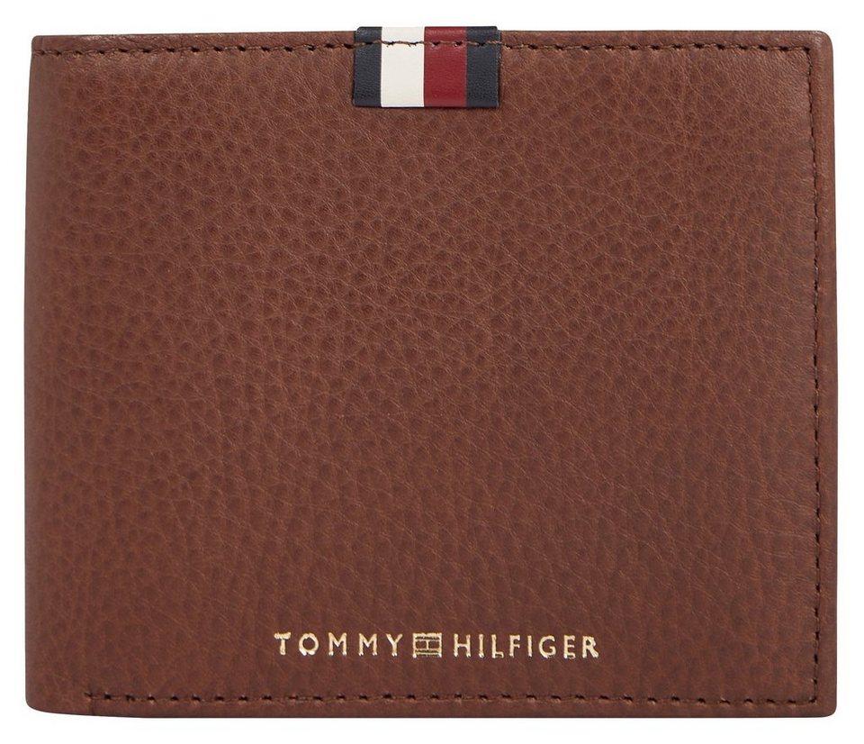 Tommy Hilfiger Geldbörse TH PREM LEA CC FLAP AND COIN, in schlichter Optik