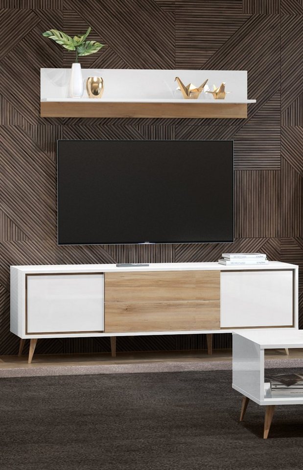 Home affaire TV-Board Vida, UV lackiert, hochglänzend, Soft-Close und Push -to-open Funktion