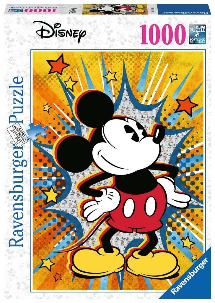 Mickey Ravensburger 1000 Retro Disney 1000 Puzzleteile Teile Puzzle Puzzle, 15391