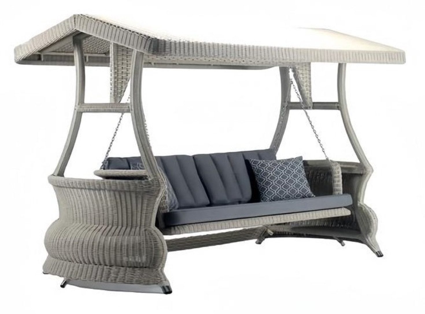 JVmoebel Hollywoodschaukel Hängeschaukel Rattan Garten Relax Schaukel Outdoor Schaukelstuhl Möbel, Made in Europa