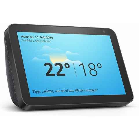 Amazon Streaming-Box Echo Show 8 Smart Home Hub Bildschirm Alexa Sprachsteuerung schwarz