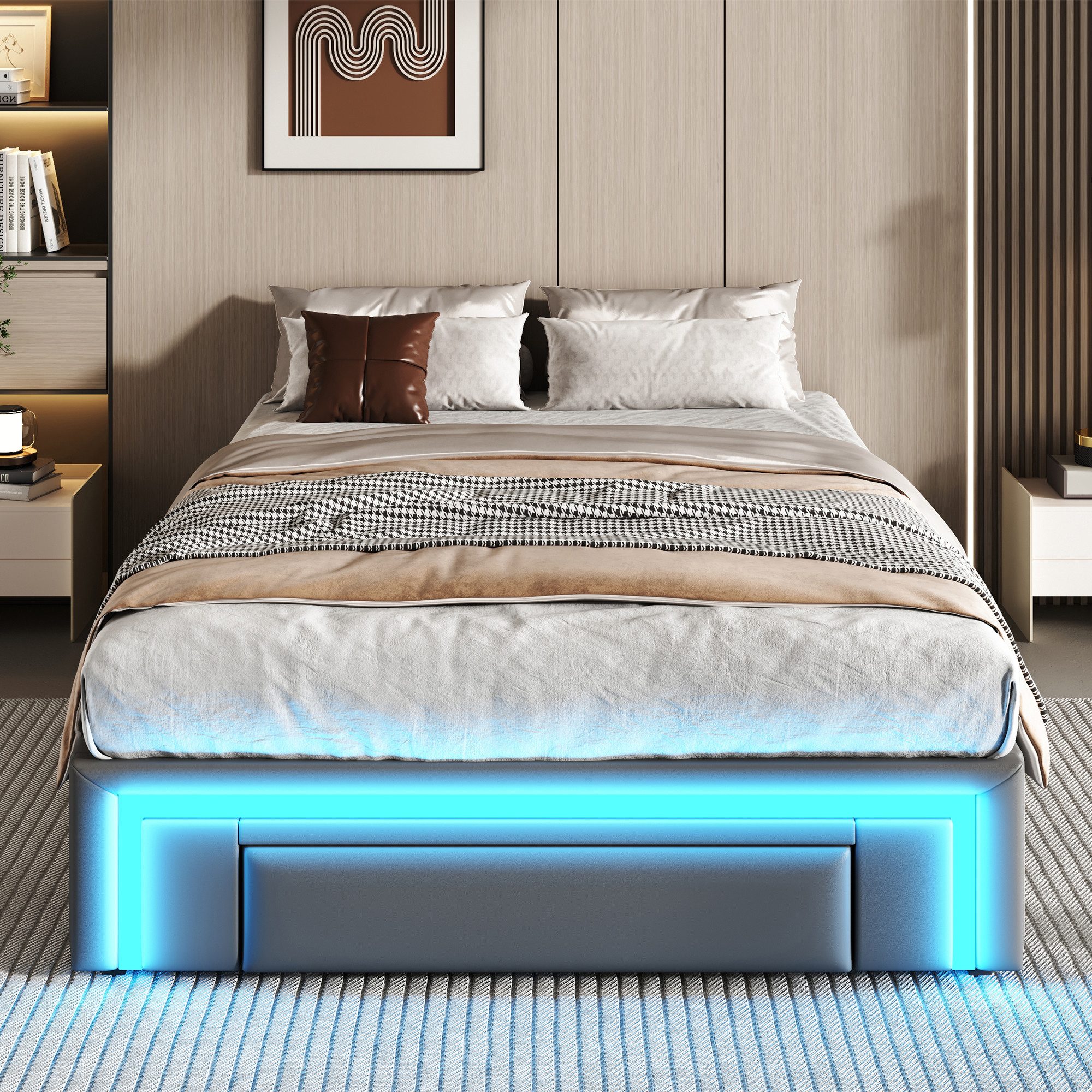 STILVORA Polsterbett mit Lattenrost,Jugendbett 90X200 mit günstig online kaufen