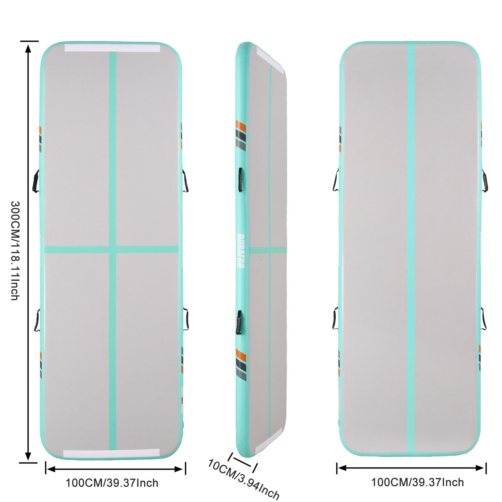 DURAERO Yogamatte Airtrack Matte Tumbling Matte Gymnastikmatte 300x100x10 CM