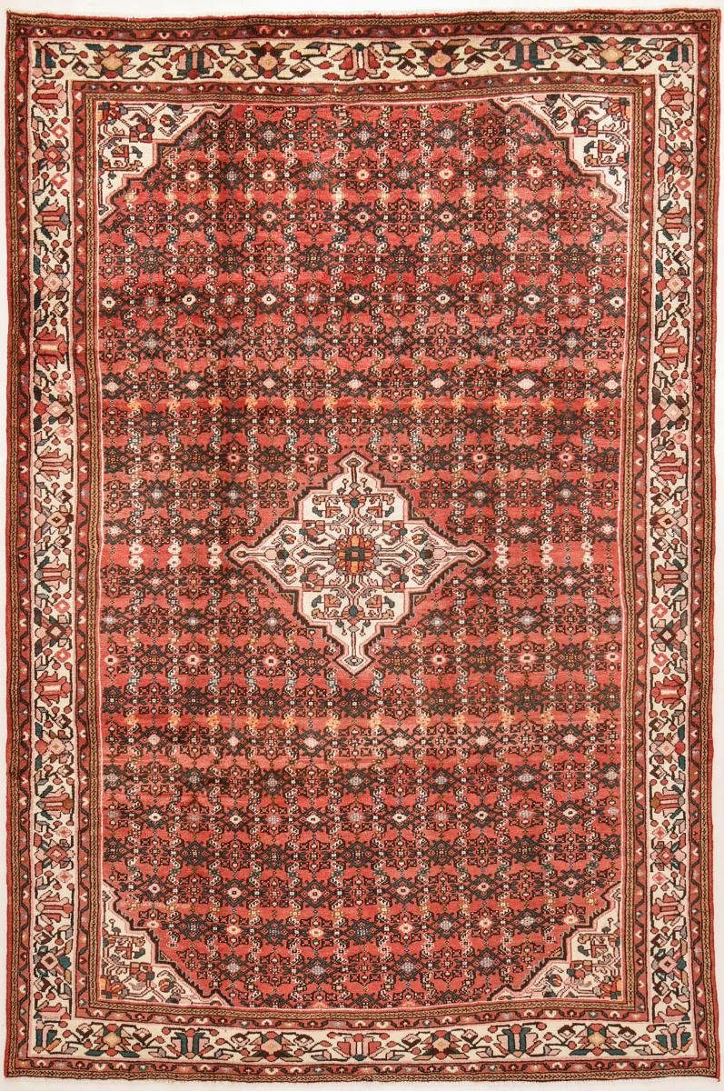 Orientteppich Hosseinabad 214x306 Handgeknüpfter Orientteppich / Perserteppich, Nain Trading, rechteckig, Höhe: 12 mm