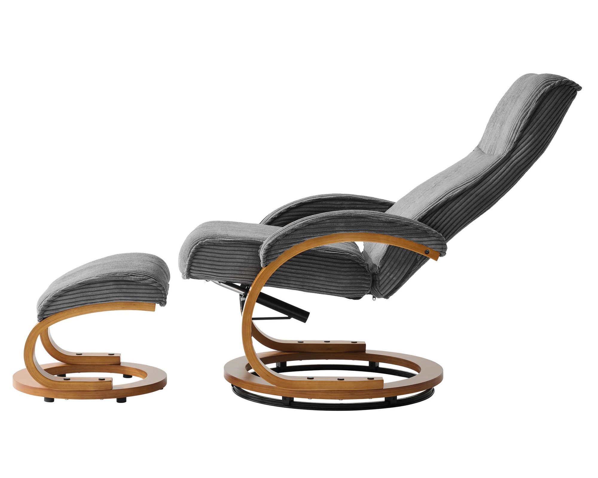 OTTO home Relaxsessel mit Hocker PARIS neu: Cord - OTTO. Verlässliche Qualität. (Set, 2-St., bestehend aus Sessel und Hocker), manuelle Relaxfunktion mit Drehfu – Bild 4 von 5