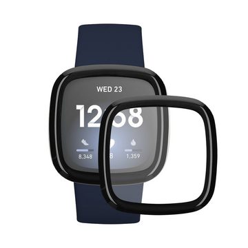 kwmobile Schutzfolie 2x Displayschutzfolie für Fitbit Versa 3, (1-St), Schutzfolie für Fitness Tracker - robuster Displayschutz - transparent