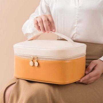 FIDDY Aufbewahrungstasche Farbblockierte Damen-Kosmetiktasche, tragbare Handtasche (multifunktionale wasserdichte Kulturtasche, Aufbewahrungstasche für Geschäftsreisen, 1-tlg)