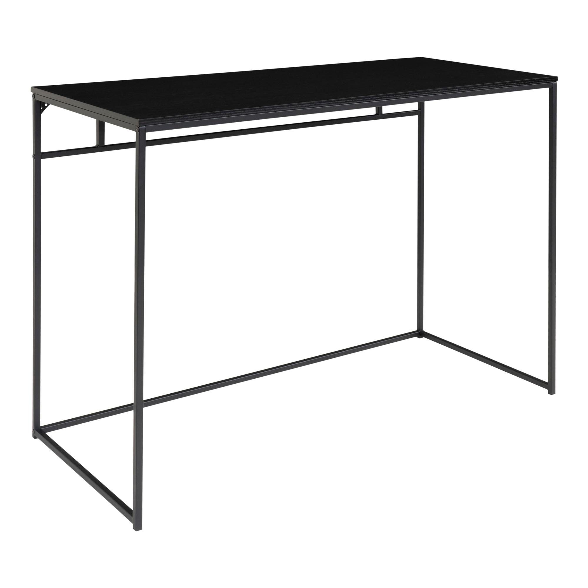 House Nordic Schreibtisch in Schwarz, Melamin - 100x75x45cm (BxHxT)