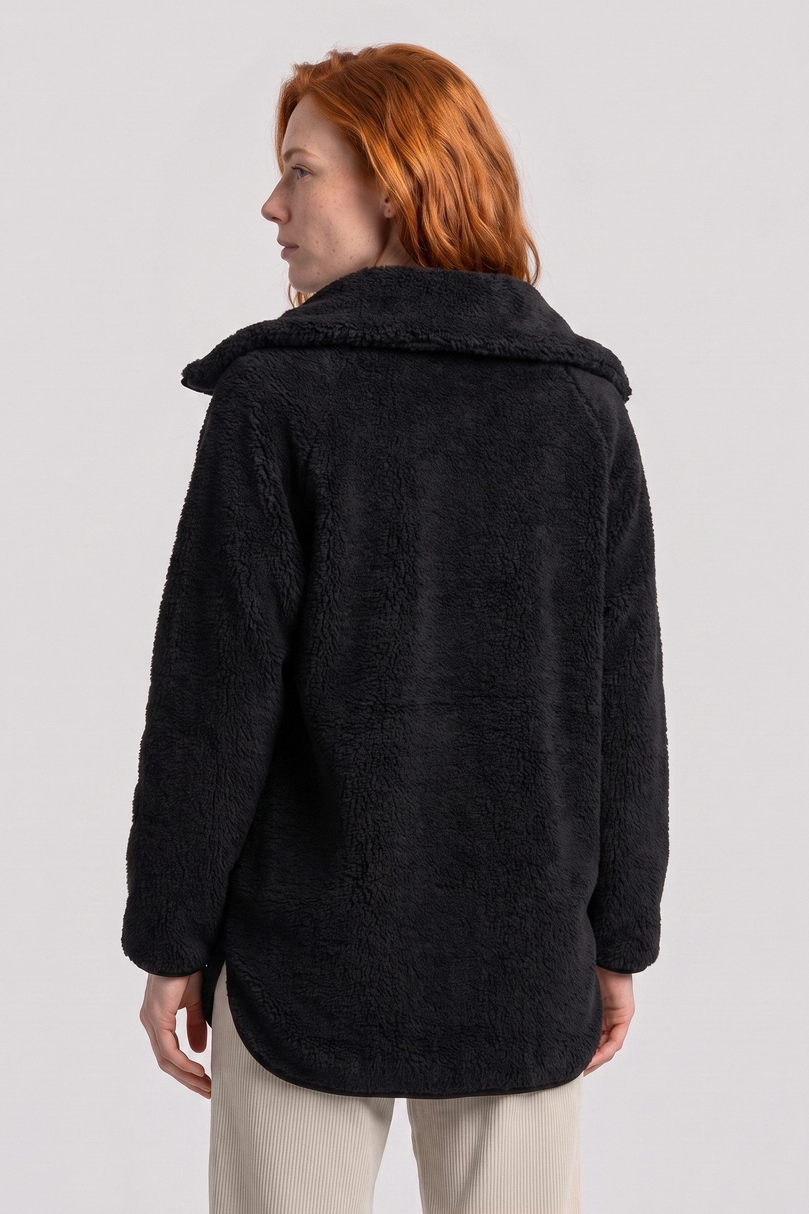 Alife & Kickin Fellimitatjacke Damen SariaAK T Übergangsjacke, Jacke Dichter Teddyfleece, hoher Stehkragen, zwei aufgesetzte Taschen – Bild 3 von 5