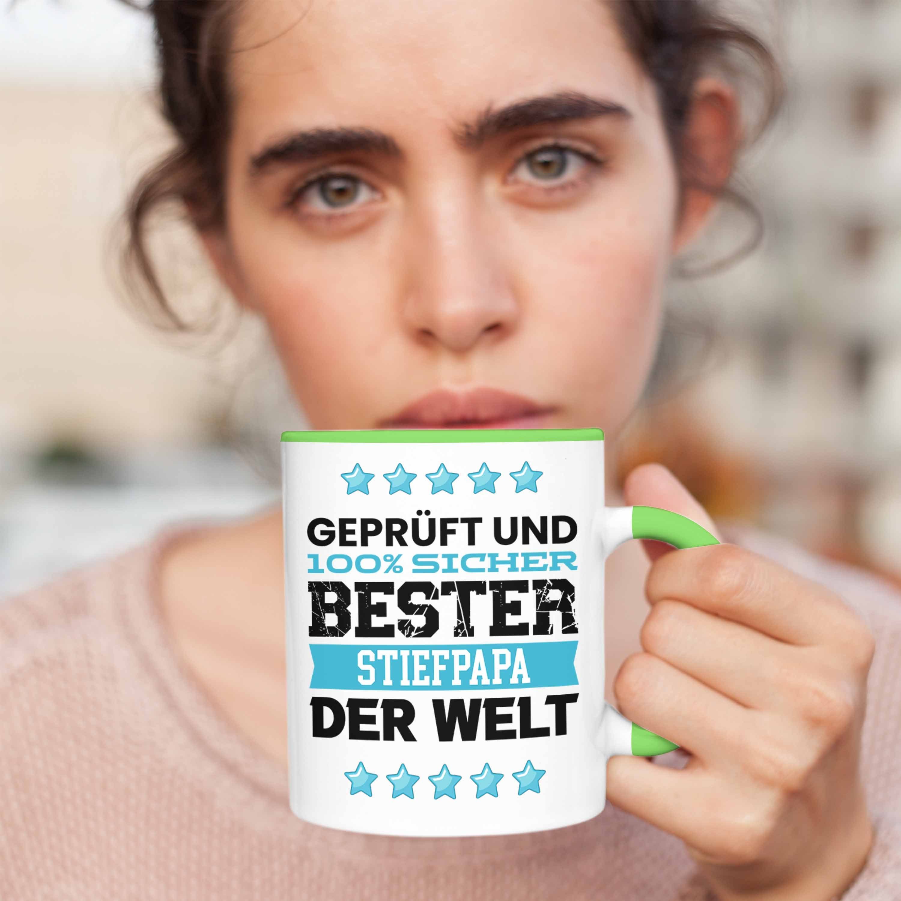 Trendation Grün Welt Der Bester Tasse G Papa Stief - Geschenk Trendation Stiefpapa Tasse für