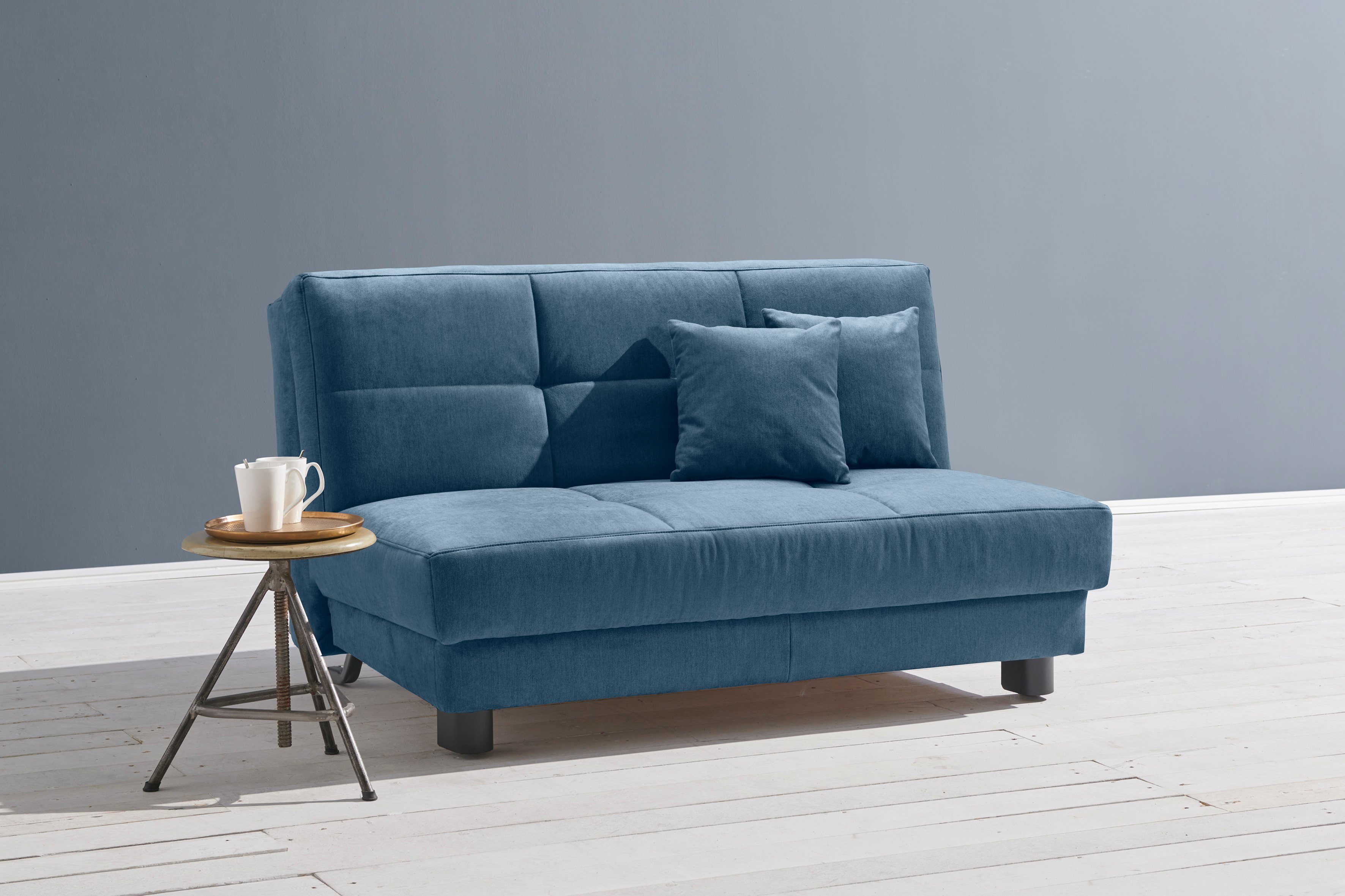 Zierkissen Schlafsofa inkl. + 2 ell blau Tilda, 145 ell Breite cm,