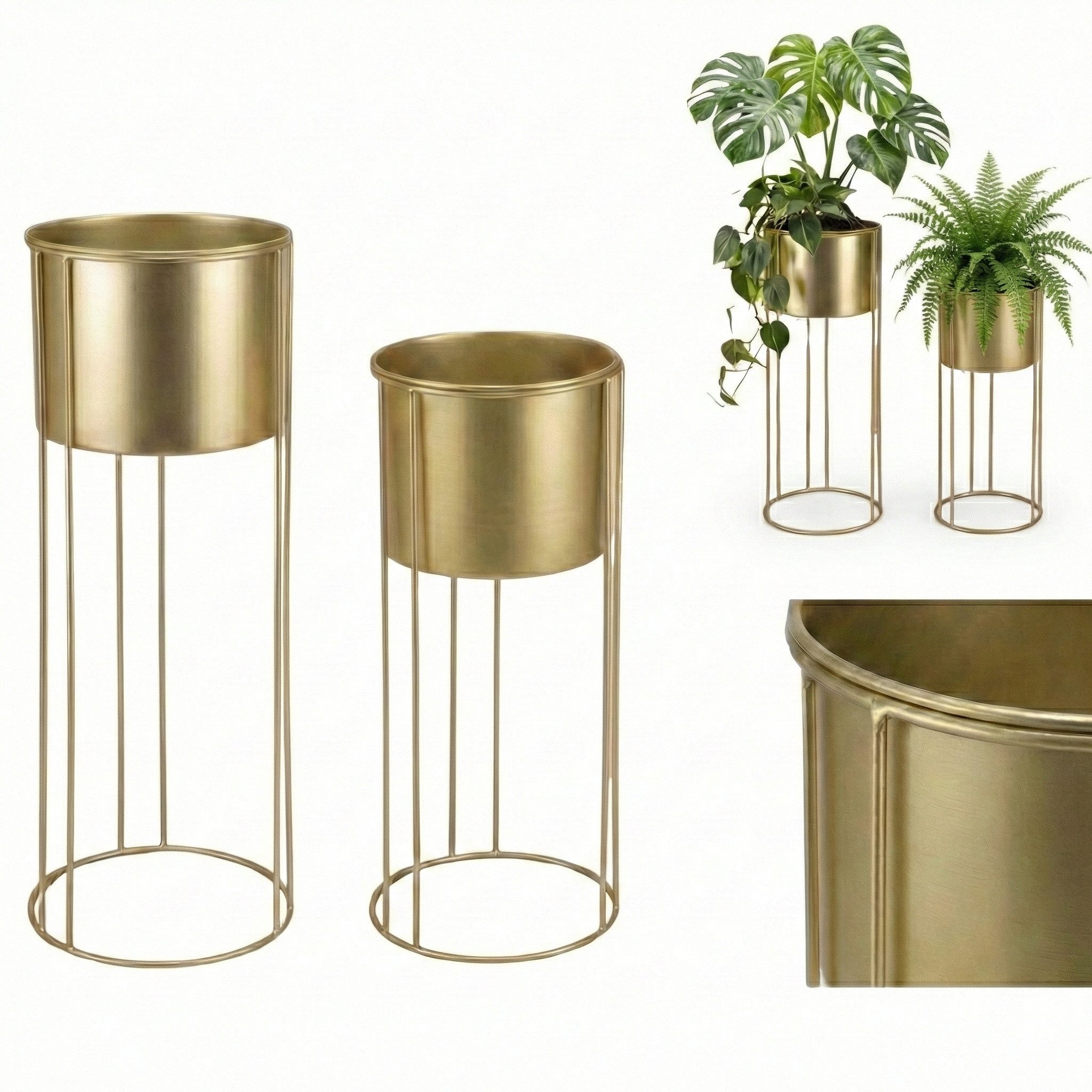 EDENIA Blumenständer Goldene Blumenständer Glamour OSMOS, 2er-Set (2er-Set, Set aus 2 Stück)