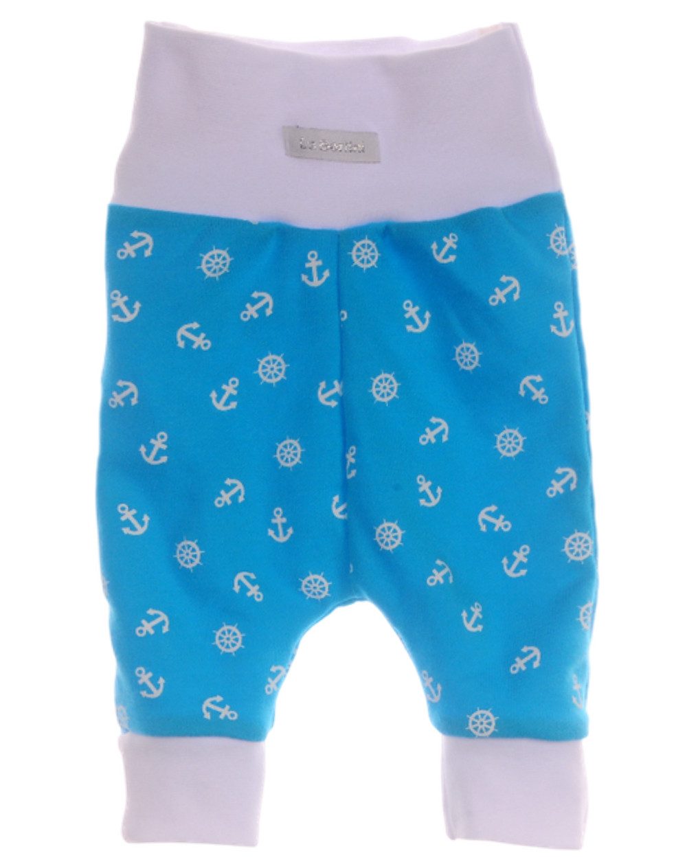 Schlupfhose Baby Hose Erstlingshose Mitwachshose in Türkis