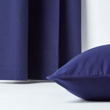 Kissenbezüge Dunkelblauer Kissenbezug aus Baumwolle, 30 x 30 cm, Homescapes