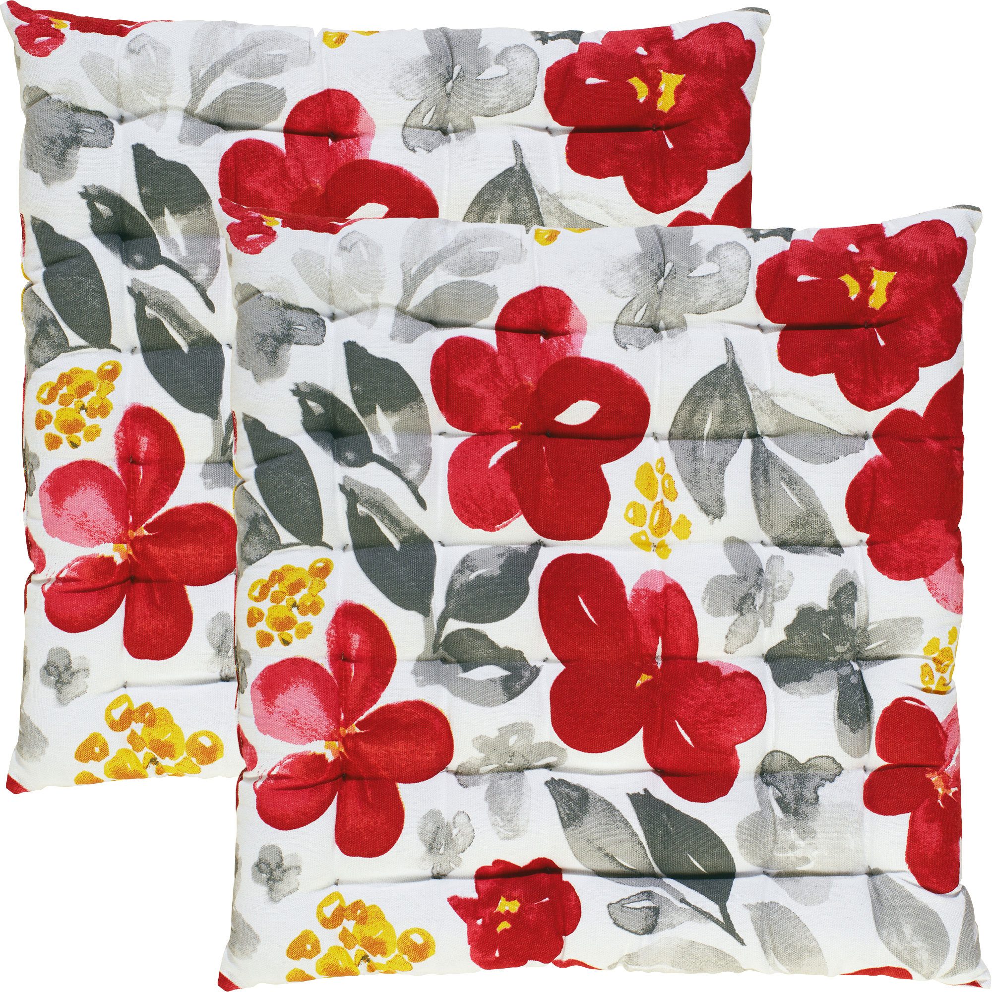 REDBEST Stuhlkissen Stuhlkissen 2er-Pack, Blumen