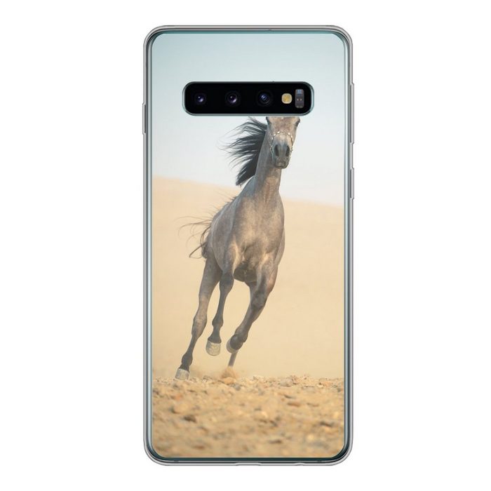 MuchoWow Handyhülle Pferd - Sand - Wüste Phone Case Handyhülle Samsung Galaxy S10 Silikon Schutzhülle