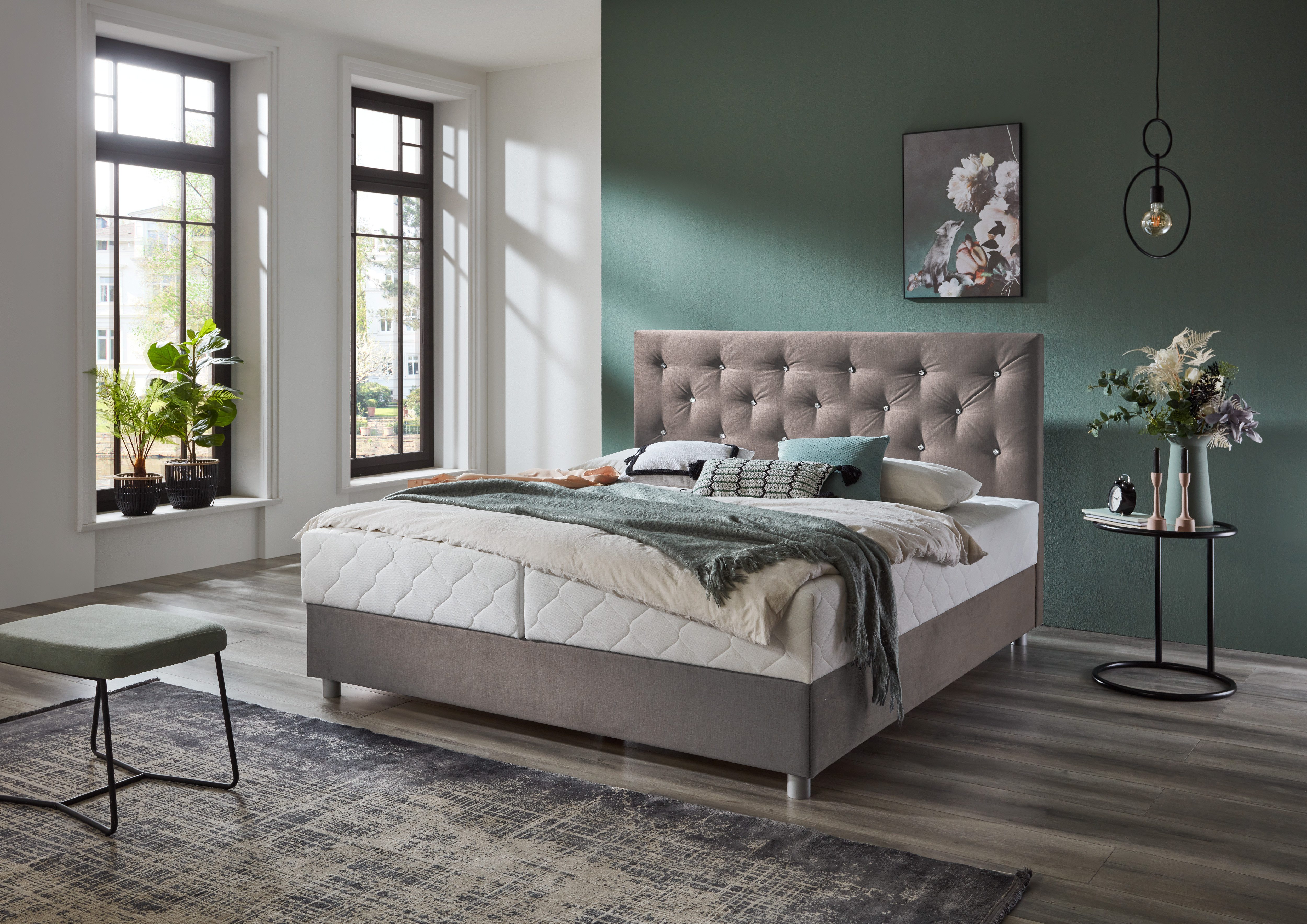 ATLANTIC home collection Boxbett "CELIA im hochwertiger Samtoptik", mit Tas günstig online kaufen