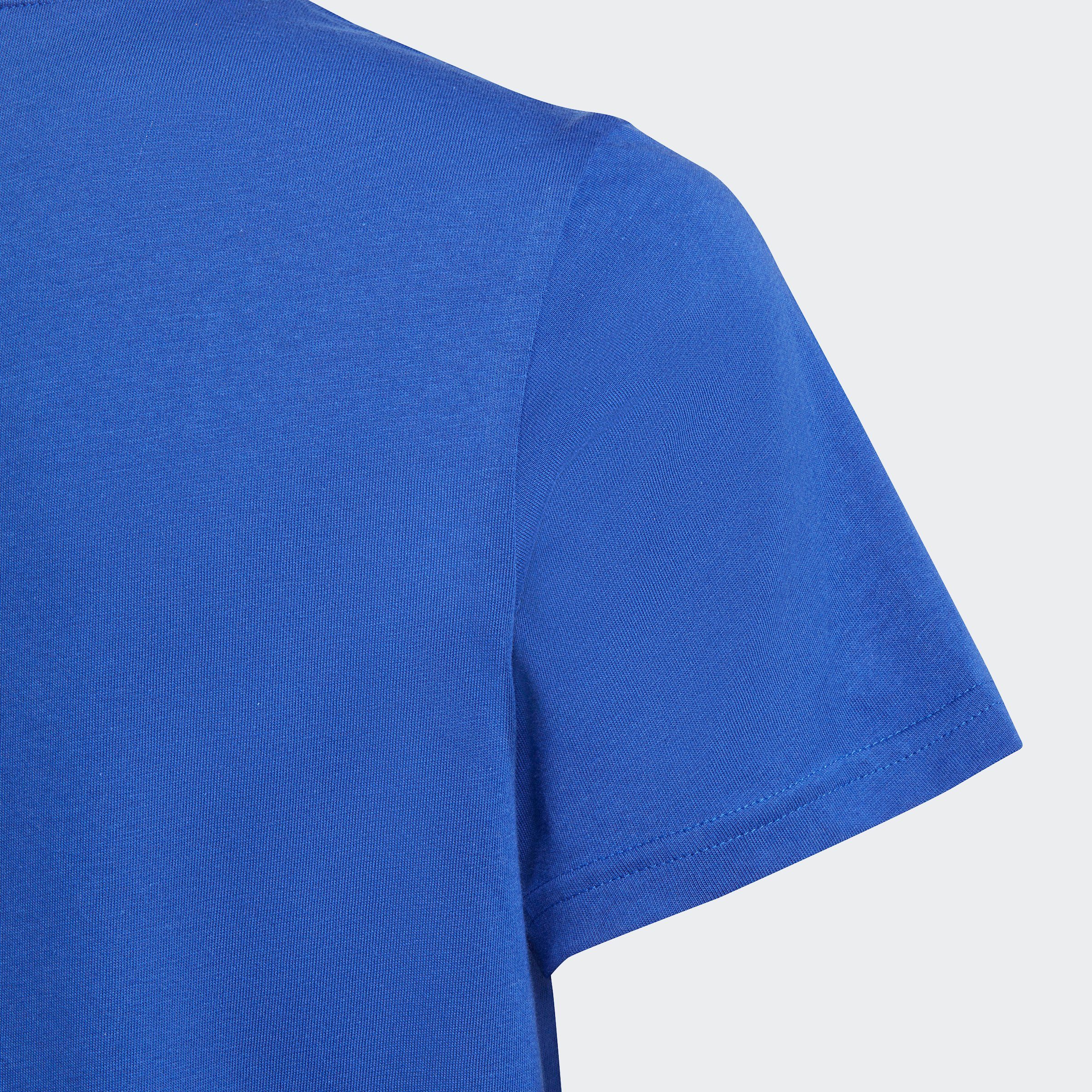 / Semi Blue COTTON T-Shirt SMALL LOGO White Sportswear Lucid adidas ESSENTIALS