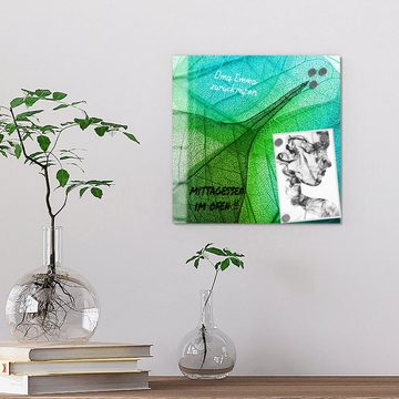 DEQORI Magnettafel 'Durchleuchtete Blätter', Whiteboard Pinnwand beschreibbar