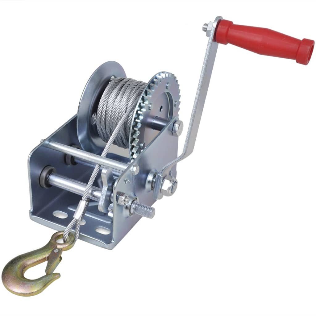 vidaXL Seilwinde Handwinde 1130 kg, (1-St)
