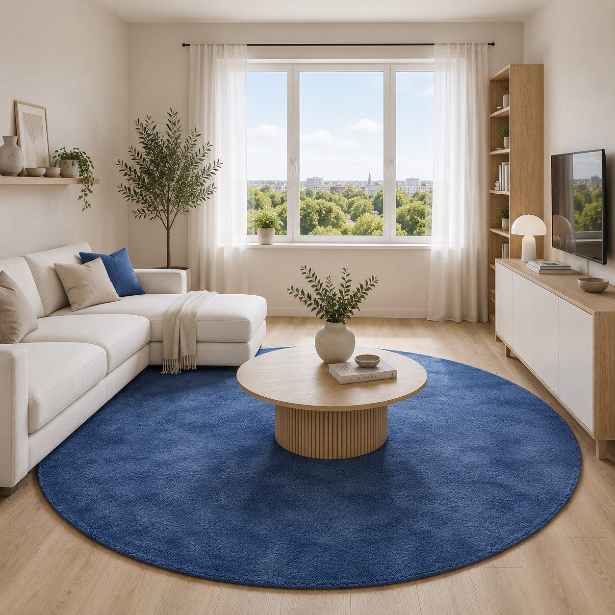 Pergamon Hochflor-Teppich Hochflor Langflor Teppich Super Soft Melia Rund, Rund, Höhe: 20 mm