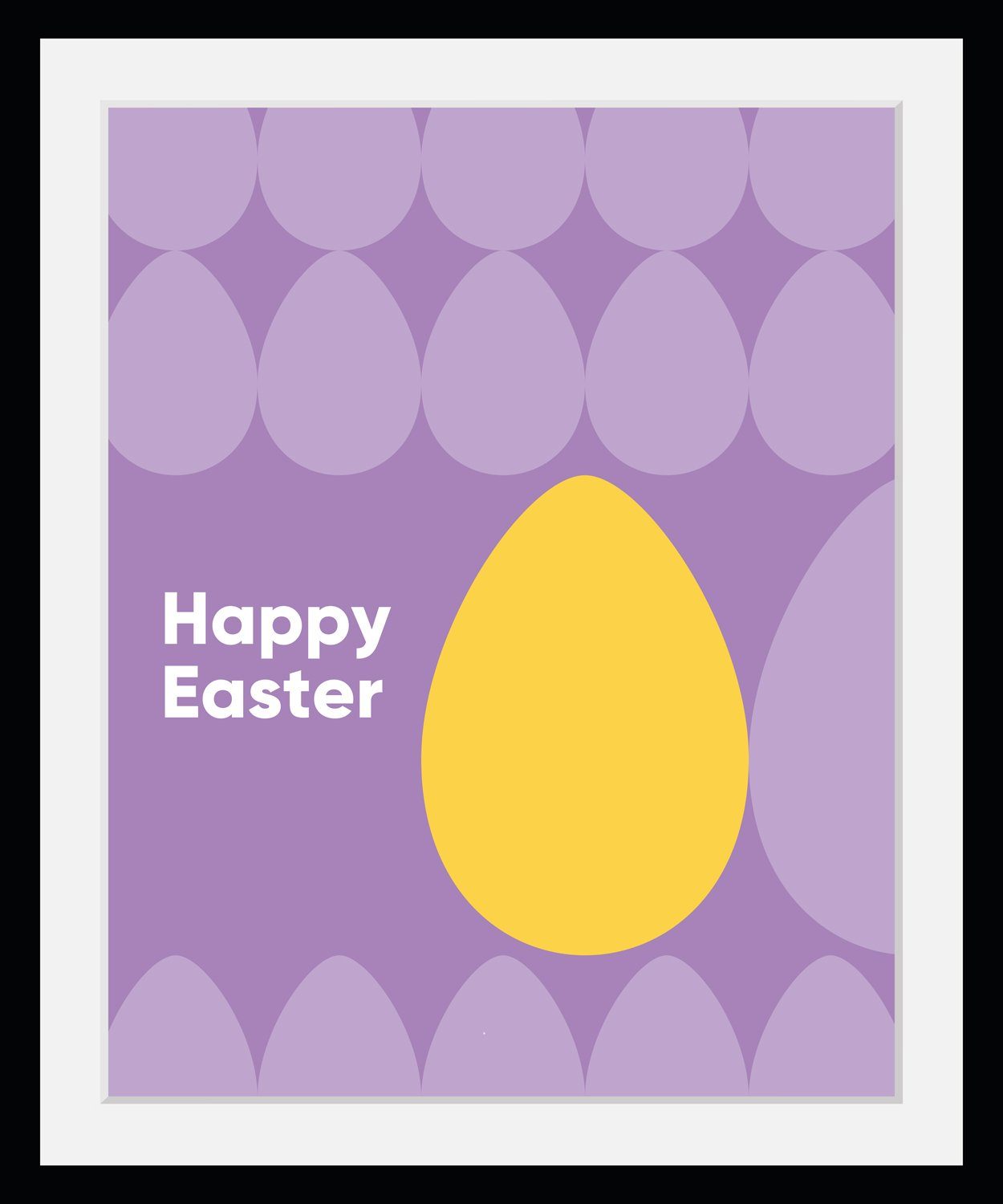 Bild mit Rahmen Ostern - Ostereier - Gerahmter Digitaldruck - Wandbild