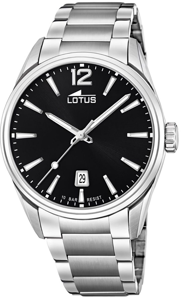 Lotus Quarzuhr LOTUS Herren Uhr Fashion 18692/3, (Armbanduhr), Herrenuhr  rund, groß (ca. 42mm) Edelstahlarmband silber