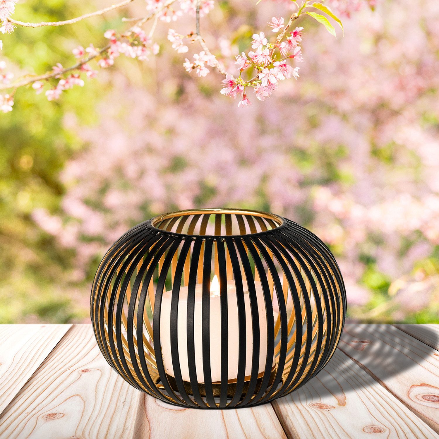 Marrakesch Orient & Mediterran Interior Teelichthalter Skandinavisches Design Windlicht Teelichthalter Amund (1 St), Handarbeit