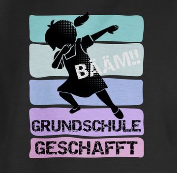 Shirtracer T-Shirt Bääm!! Grundschule geschafft Mädchen Einschulung Mädchen