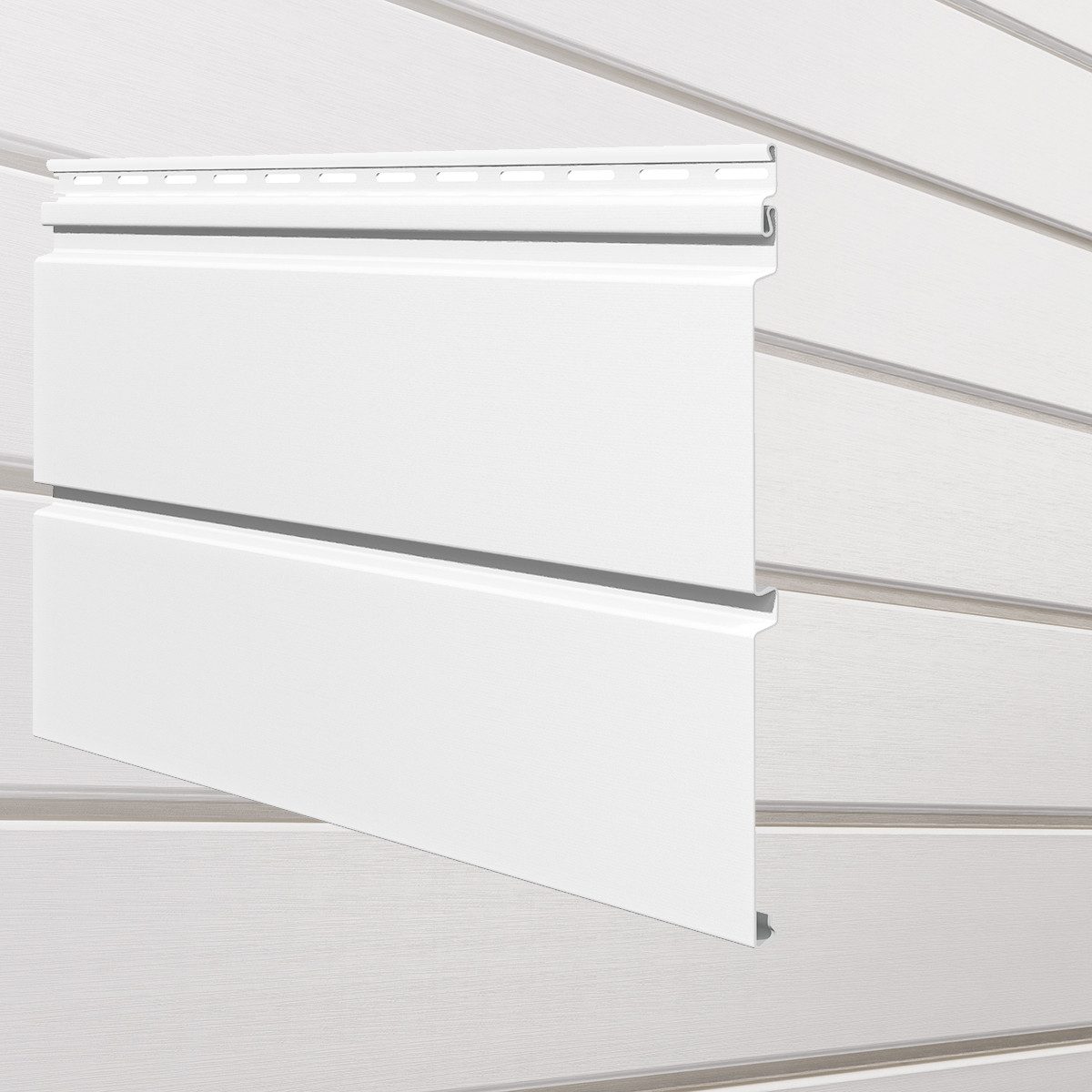 Vox Verkleidungspaneel Canadian Siding Rundprofil 2-Brett 3,85 m Stück 0,9625qm weiss, BxL: 18,50x385,00 cm, 1,1 qm, (Stückweise 1 Paneel, 1,10 qm) Geringer Wartungsaufwand, pflegeleicht, abwaschbar, Leichtgewicht