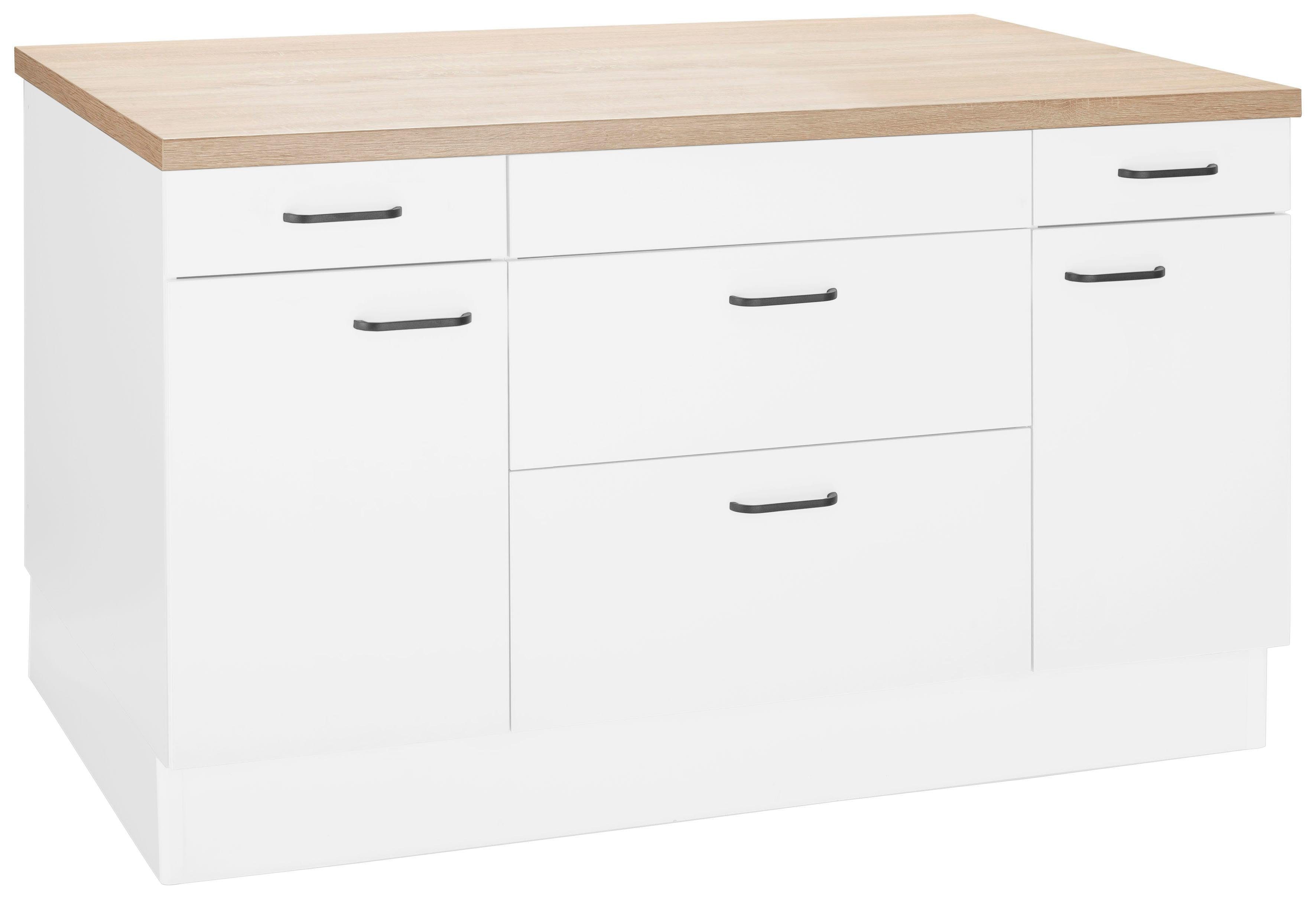 OPTIFIT Kücheninsel Elga, ohne E-Geräte, mit Soft-Close-Funktion, Stellbreite 160 x 95 cm