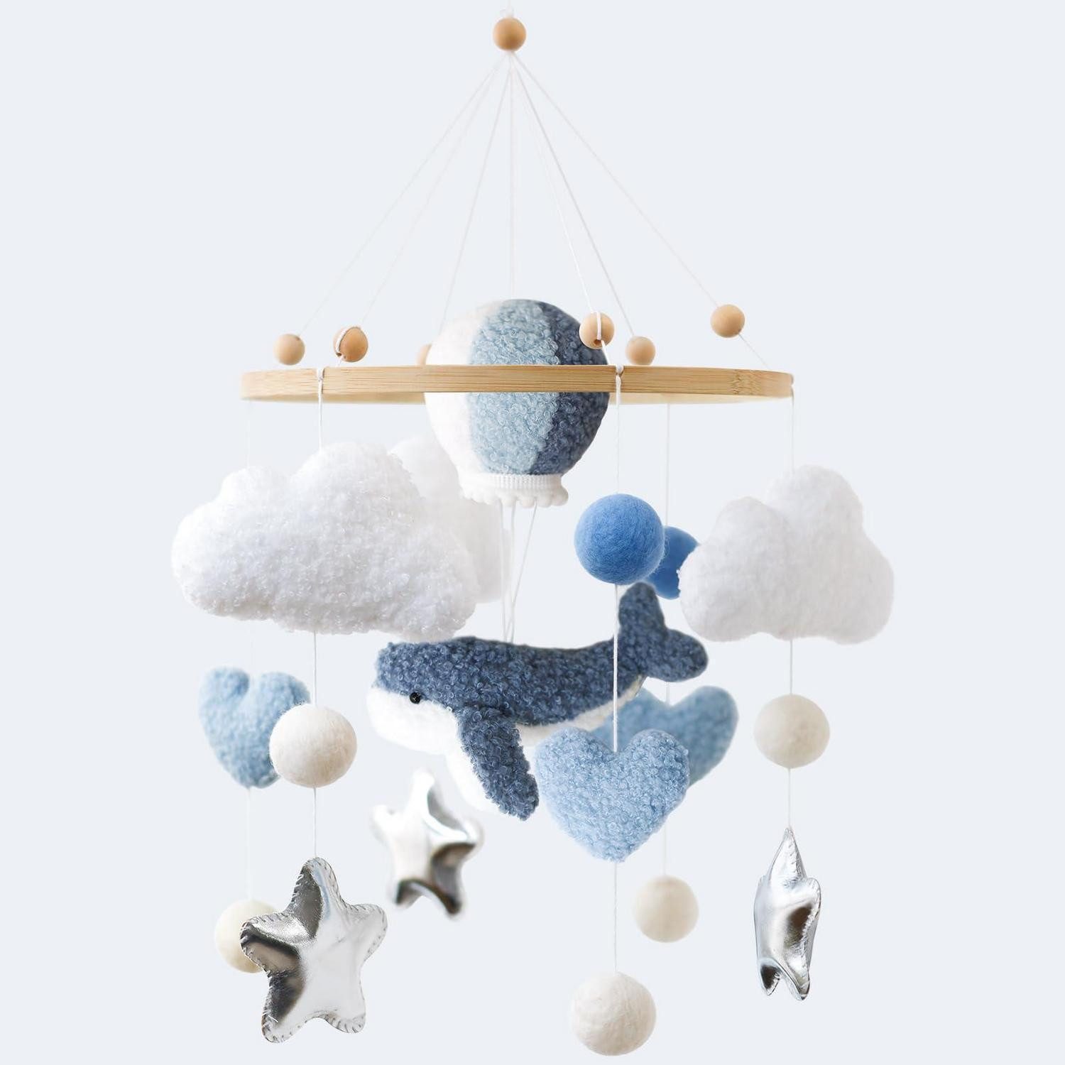 LuxusKollektion Mobile Mobile 3D Wal Filz Holz Babybett Babyzimmer Geschenk