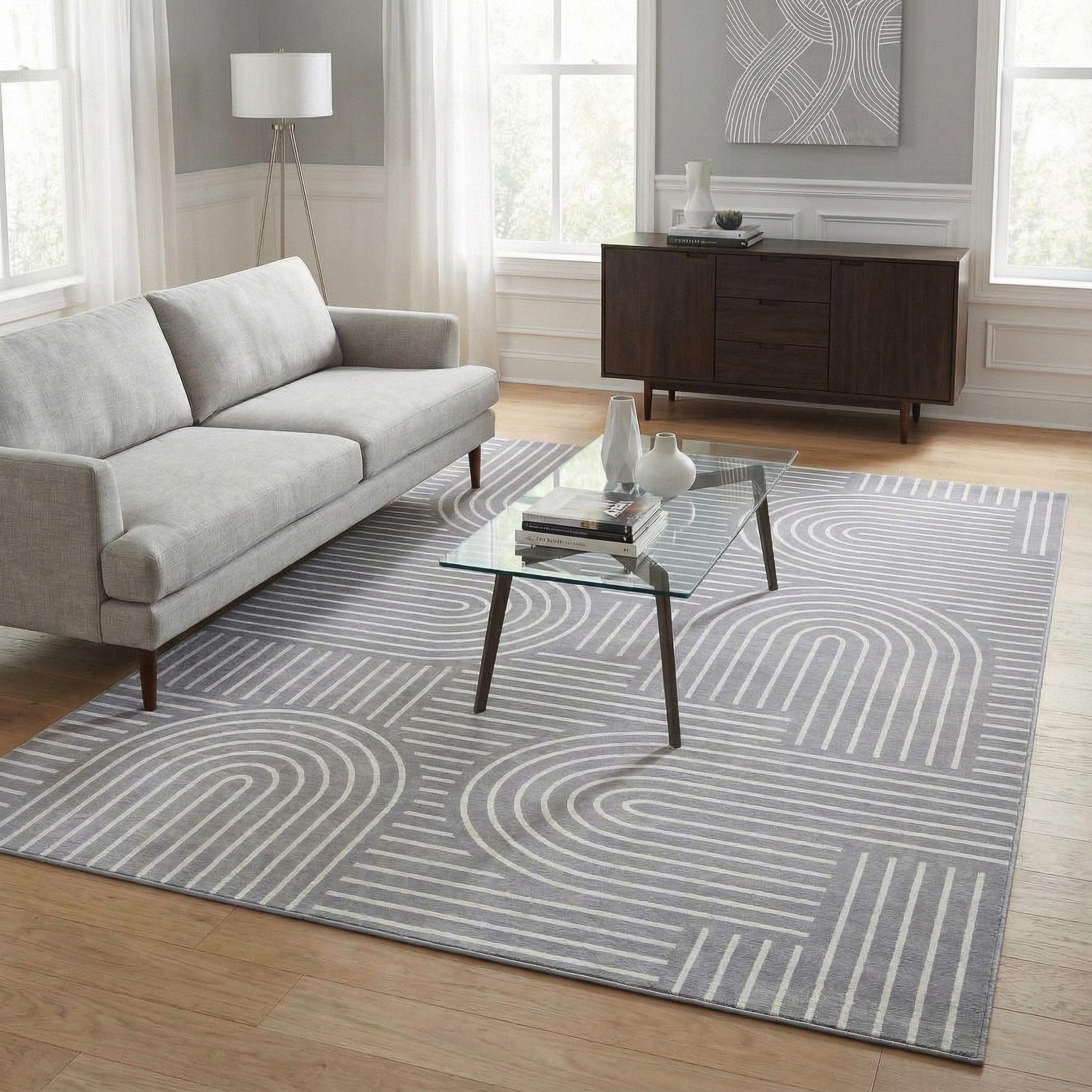 GarveeMore Teppich Rhythmus und Prosodie, rechteckig, Höhe: 7 mm, Geometris günstig online kaufen