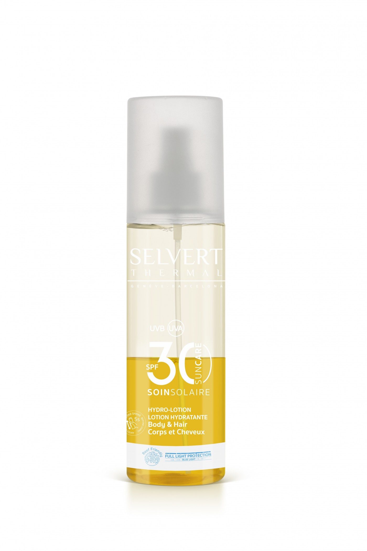 Selvert Thermal Sonnenschutzspray Sun Care Hydro-Lotion Body & Hair SPF 30