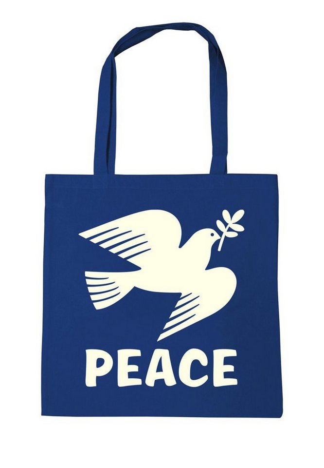 LOGOSHIRT Schultertasche Peace - Friedenstaube, mit Peace-Motiv