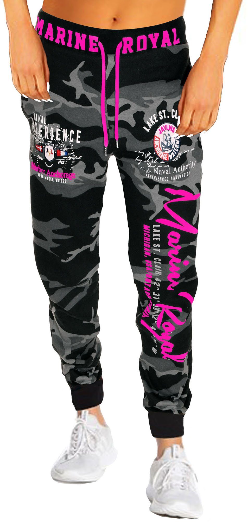 Jaylvis Jogginghose Damen Sporthose Fitnesshose Jogger Trainingshose Fitness Sport Elastikbund mit Tunnelzug