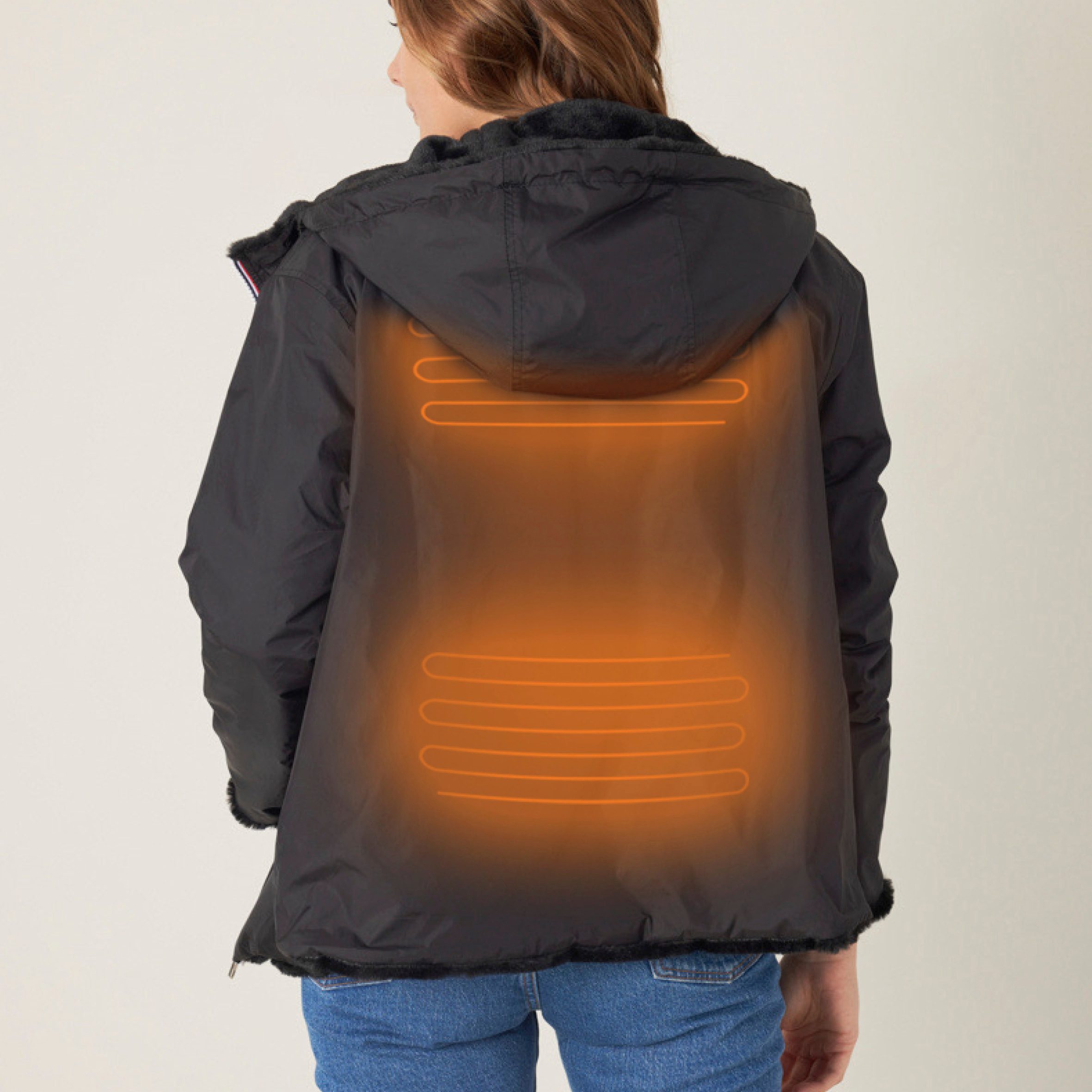 30seven Wendejacke beheizte Wendejacke - Farbe Schwarz 7,4V Set inkl. Akku & Ladegerät
