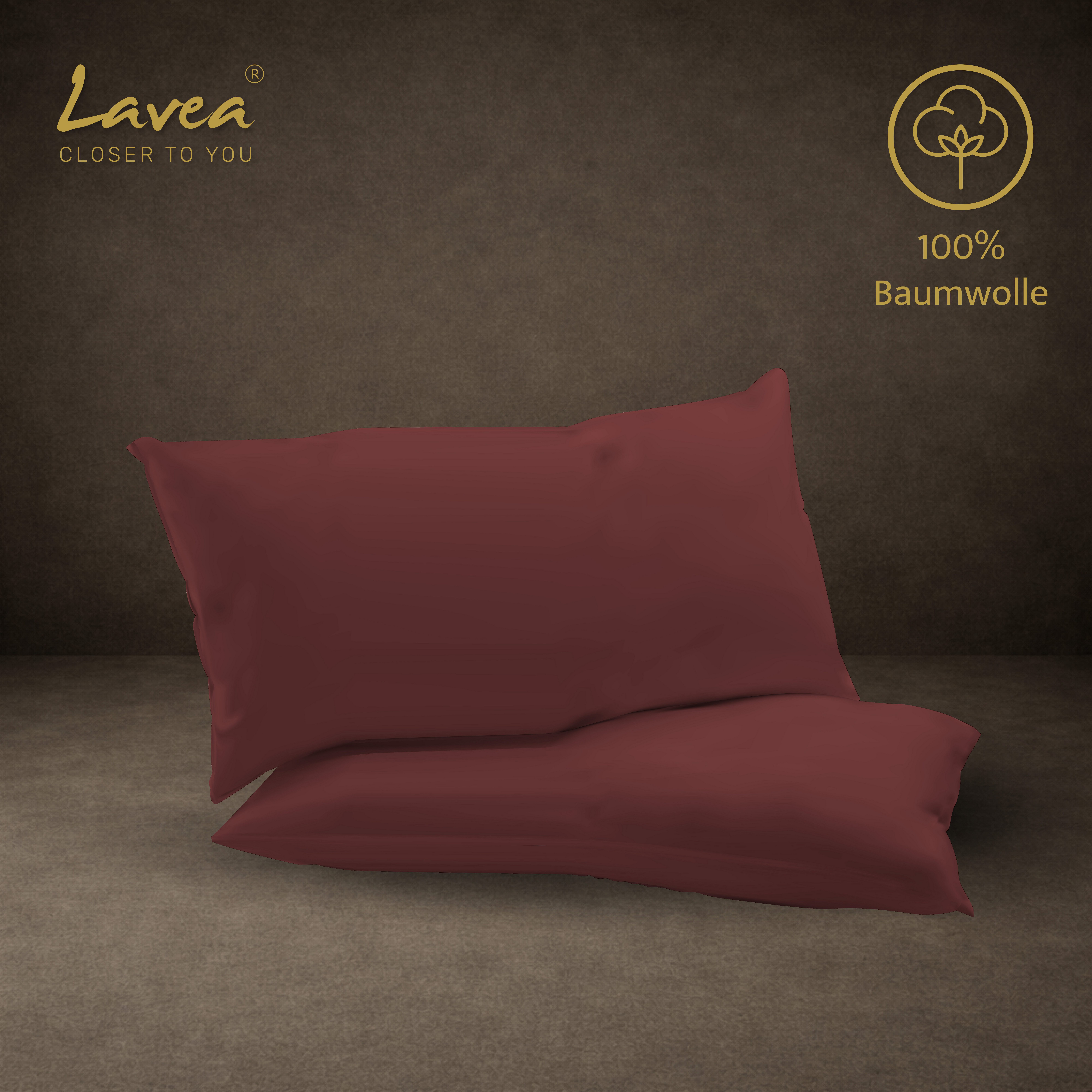 Lavea Kissenbezug 2er Set 100% Baumwolle flauschig, Jasmin, Kissenhülle, Kissenbezüge, (2 Stück), pflegeleicht, langlebige Qualität, mit Reißverschluss – Bild 4 von 5