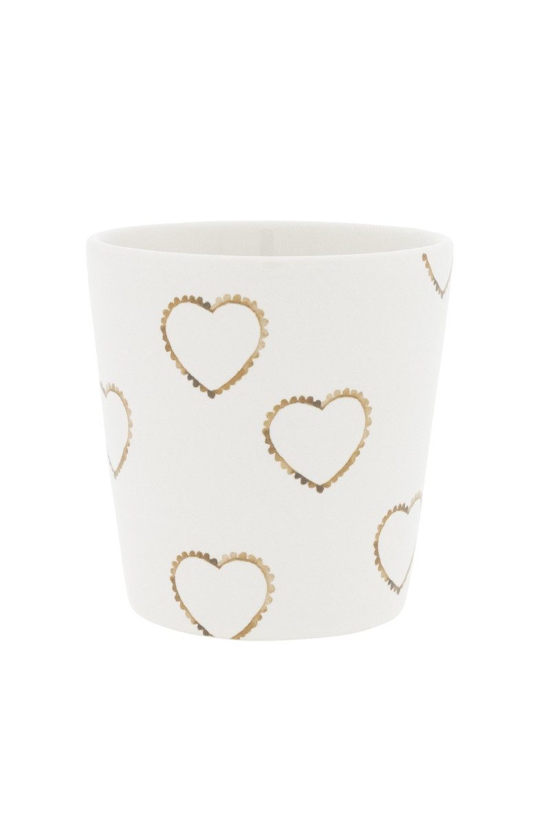Bastion Collections Geschirr-Set Becher - HEARTS ALLROUND - weiß