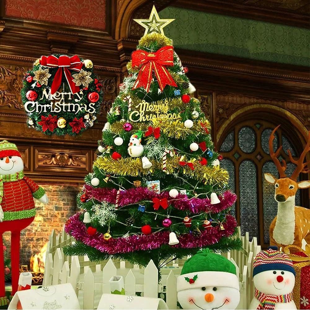 Kunstkranz Künstlicher Weihnachtskranz – Dekorativer Türkranz zum Aufhängen, Bomiclss, für Zuhause & Winterdekoration – Bild 3 von 5
