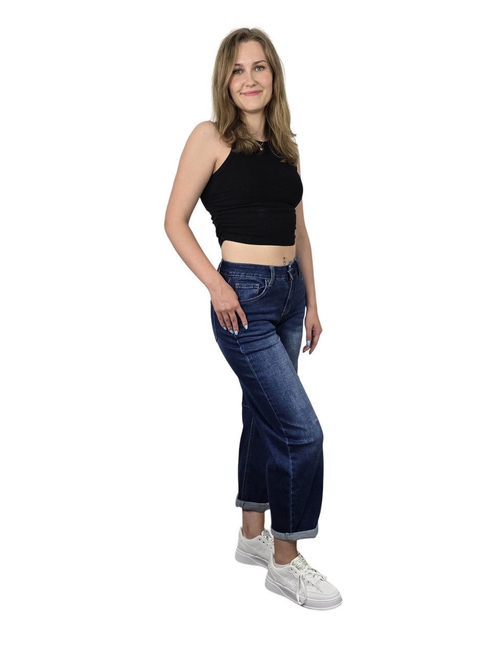 ESViViD 5-Pocket-Jeans O-Shape / Wide Leg / Bottle-Jeans 5-Pocket-Stlye, Bottle-Jeans, Wide-Leg