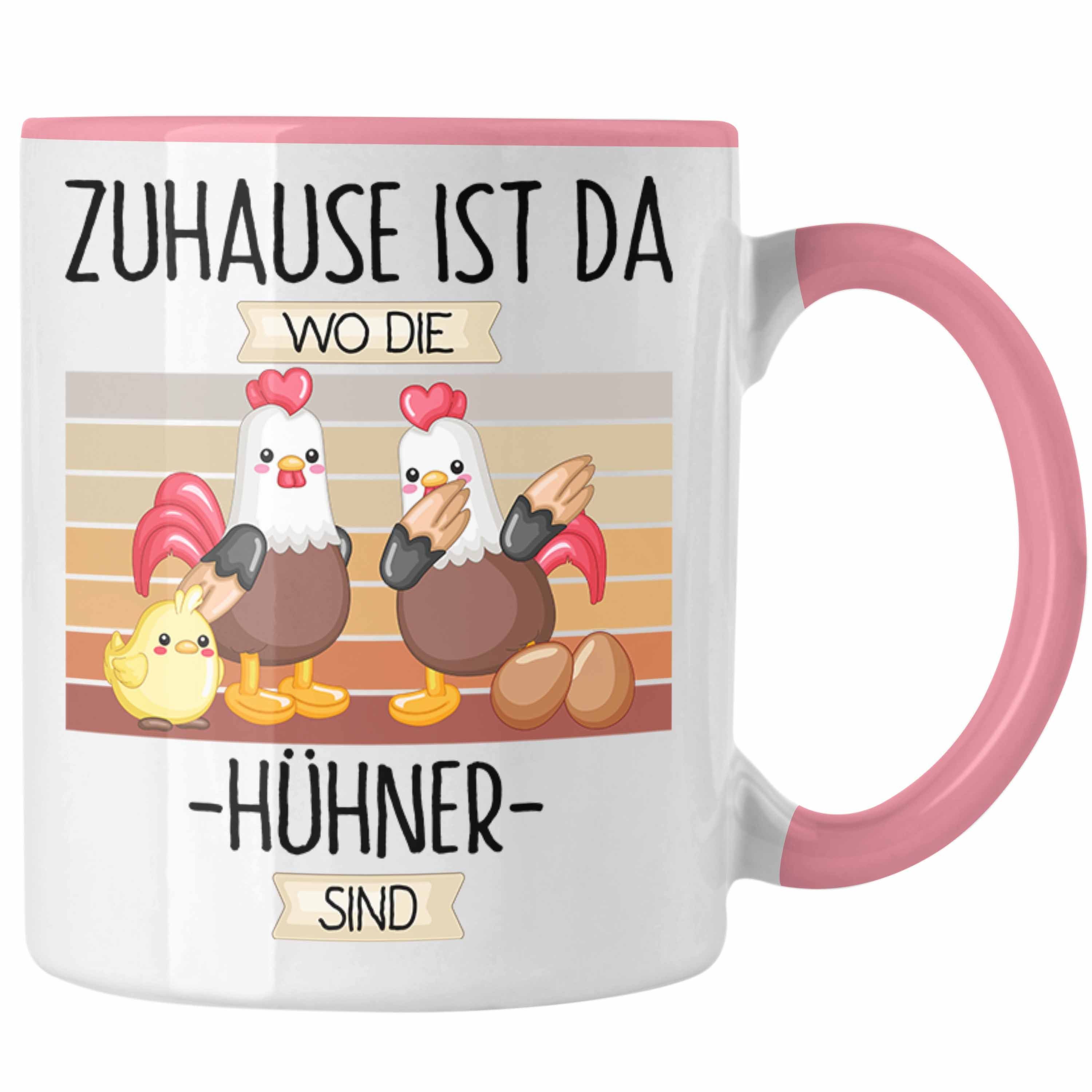 Trendation Tasse Bauer Landwird Tasse Geschenk Geschenkidee Lustiger Spruch Zuhause Ist Rosa | Teetassen