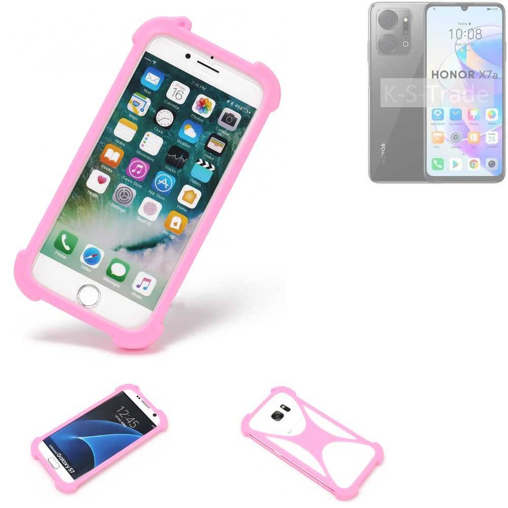 K-S-Trade Handyhülle für Honor X7a, Handy Hülle Schutz Hülle Bumper Silikon Schutz Hülle Cover Case