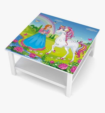 MyMaxxi Möbelfolie Tischfolie Zauberland Prinzessin mit Einhorn Bubblefree selbstklebend