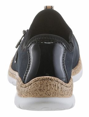 Rieker Slip-On Sneaker Slipper, Schlupfschuh mit Außenreißverschluss