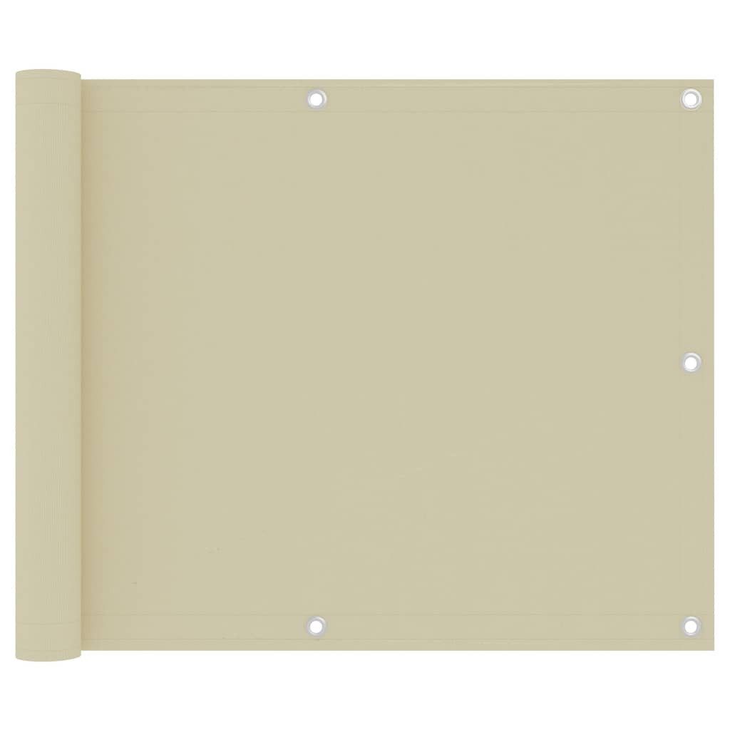 furnicato Balkonsichtschutz Balkon-Sichtschutz Creme 75x300 cm günstig online kaufen